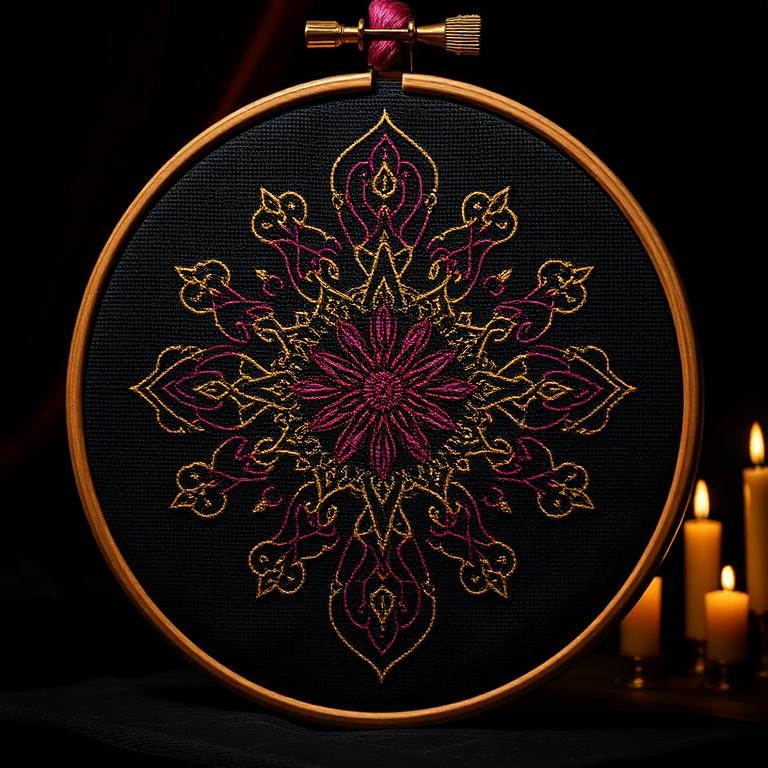 Cathedral rose window cross stitch